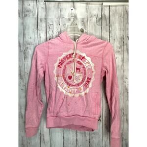 PINK Victoria's Secret Youth Girls Pink Graphic Sweatshirt Hoodies Size Small